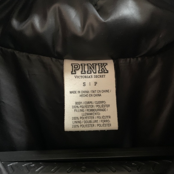Victoria Secret PINK 🌟❄️Small black puffer VEST by VS Pink!❄️ - Picture 7 of 8